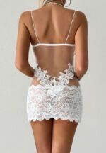 White Lace Chemises with Sheer Panels - Image 5