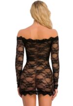 Long Sleeve Lace Chemise Set - Image 8