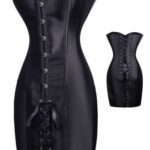 Satin Gothic Long Paint Corset Dress