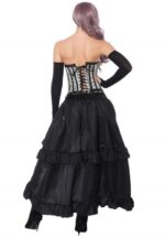Black Belt, Jacquard Corset And High Low Skirt - Image 5
