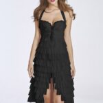 Elegant Asymmetric Pleated Dress