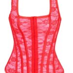 Red Lace Tank Style Boned Corset